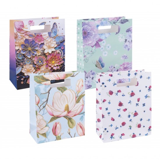 Punga Cadou, Carton Laminat 210gsm, Design Divers, 26x32.5x10cm, Donau Home - Modele Asortate