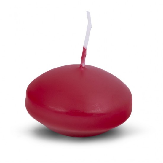 Lumanari Plutitoare, Rotunde, 48 X 28mm, 12buc/set, Donau Home - Rosii