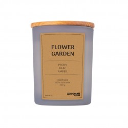 Lumanare In Recipient De Sticla, Cu Capac, 200gr, 40 De Ore Ardere, Donau Home - Flower Garden