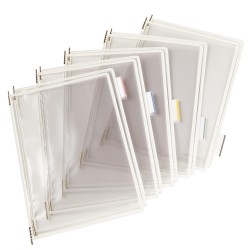 Buzunare Prezentare Pentru Display, A4, (10 Buc/set), Rama Metalica, Djois - Cristal