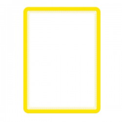 Buzunar Magnetic Pentru Documente A4, Cu Rama Color, 2 Buc/set, Djois - Rama Galbena