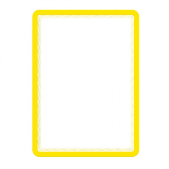 Buzunar Magnetic Pentru Documente A4, Cu Rama Color, 2 Buc/set, Djois - Rama Galbena