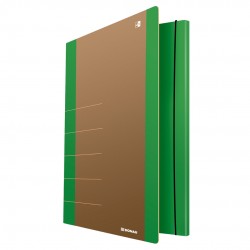 Mapa Din Carton, Cu Elastic, 500gsm, 250 X 350mm, Donau Life - Margine Verde