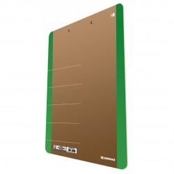 Clipboard Dublu A4, Carton 900gsm, Colturi Rotunjite, Donau Life - Margine Verde