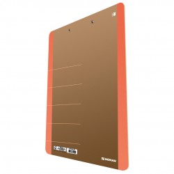 Clipboard Dublu A4, Carton 900gsm, Colturi Rotunjite, Donau Life - Margine Orange