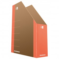 Suport Vertical Pentru Cataloage, A4 - 8cm Latime, Carton 800gsm, Donau Life - Margine Orange