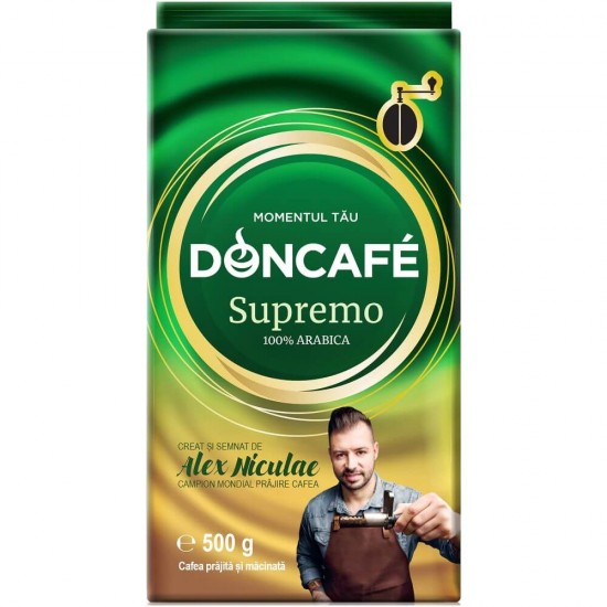 Cafea Macinata Doncafe Supremo, 500 g, Doncafe Supremo Cafea Macinata, Cafea Macinata Arabica Doncafe Supremo, Cafea Arabica Doncafe, Cafea Doncafe Supremo Arabica 100%, Cafele Macinate Arabica Doncafe
