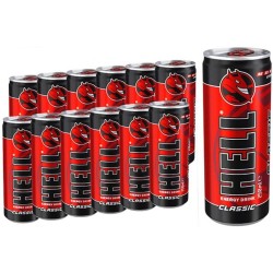 Bax 24 Energizante Hell Energy Drink Classic, 250 ml, Energizant Hell Enery Drink, Bauturi Non-Alcoolice, Hell Energy Drink Energizante, Doze de Energizante Hell, Bauturi Energizante fara Alcool, Bauturi Racoritoare Energizante, Sucuri
