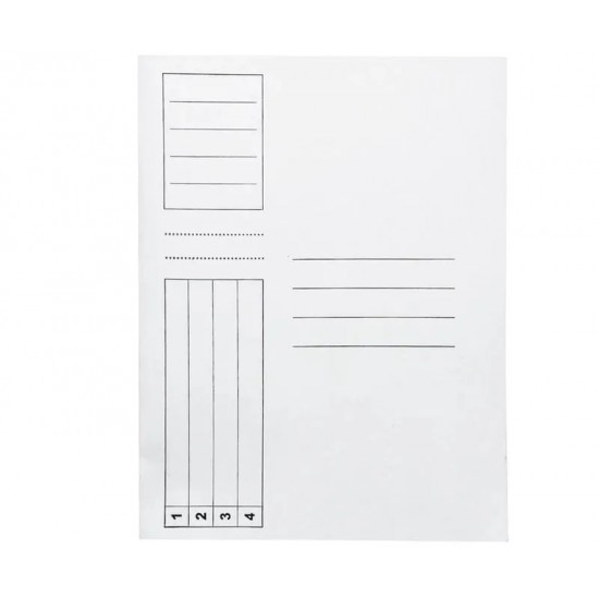 Dosar A4 Din Carton Cu Sina Officemania, Culoare Alb, Gramaj Carton 235 Gr/m2