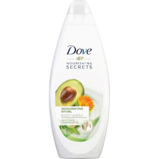 Gel De Dus Dove Invigorating, Cantitate 250 Ml, Extract De Avocado Si Ulei De Galbenele, Lasa Pielea Fina Si Catifelata