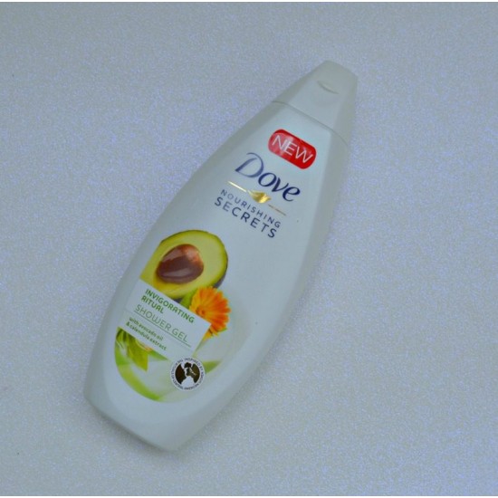 Gel De Dus Dove Invigorating, Cantitate 250 Ml, Extract De Avocado Si Ulei De Galbenele, Lasa Pielea Fina Si Catifelata