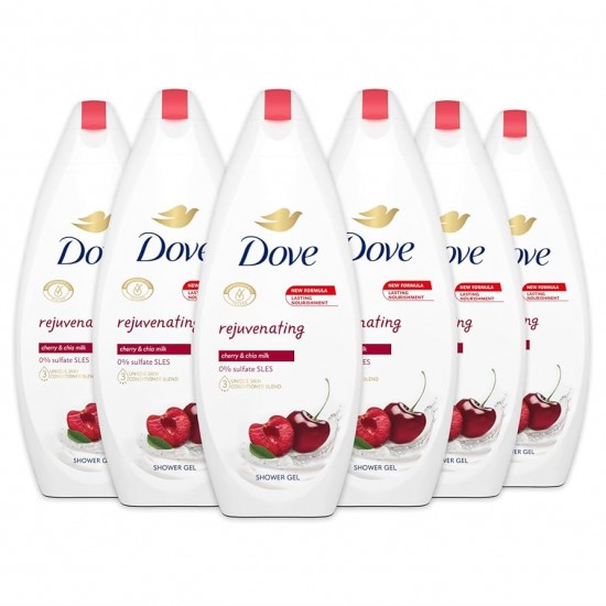 Gel De Dus Dove Ingrijire Vitalizanta, Cherry & Chia Milk Cantitate 250ml, Extract De Lapte De Cirese Si Chia