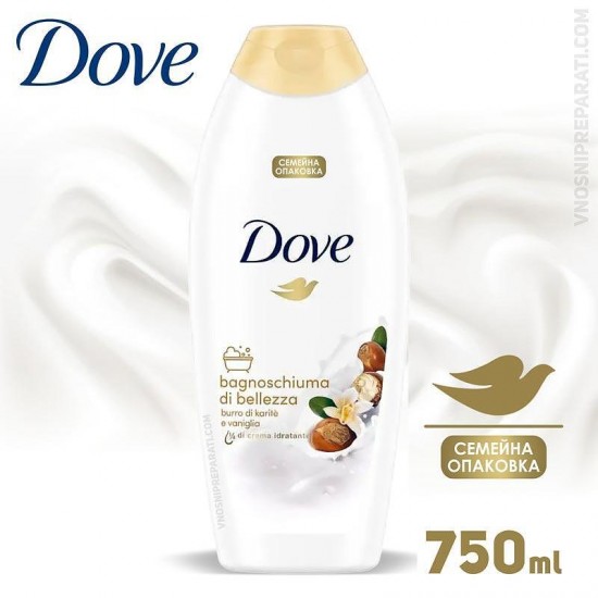 Gel de dus Dove Seta Preziosa, Cantitate 750 ml, Pentru Piele Hidratata