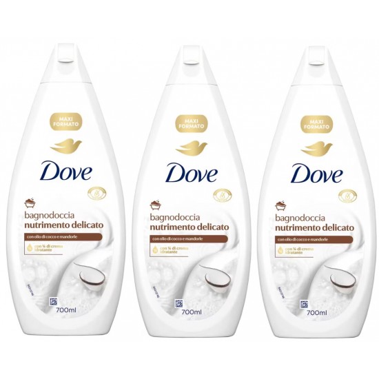 Spumant Dove Nutrimento Delicato Cu Cocos Si Migdale, Cantitate 700 Ml