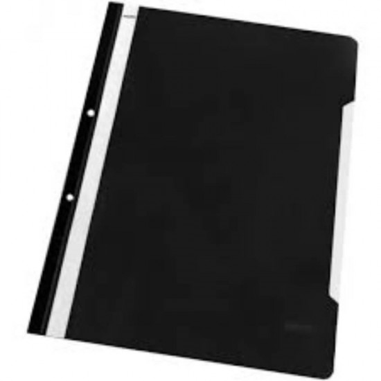 Dosar A4 Plastic NOKI Negru cu Sina si Perforatii - Mapa Arhivare