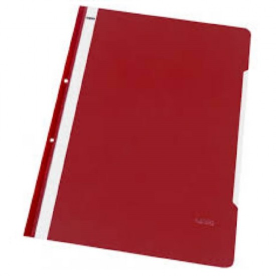 Dosar A4 Plastic NOKI Rosu cu Sina si Perforatii - Mapa Arhivare