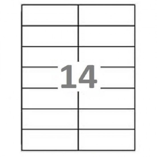 Etichete Autoadezive SOREX Albe in Coala A4, 14/A4, Dimensiune 105x42.4 mm, Adeziv Permanent