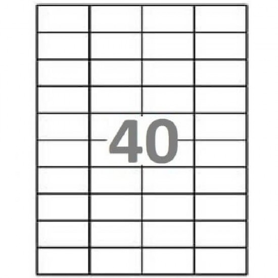 100 Coli de Etichete Autoadezive Sorex, Albe, 40/A4, 52.5x29.7 mm, Adeziv Permanent, Etichete Autoadezive, Etichete Albe, Etichete in Coala, Etichete Adeziv Permanent, Etichete Autocolante, Etichete Autocolante in Coala