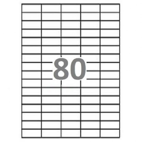 Etichete Autoadezive Sorex Albe in Coala A4, 80/A4, Dimensiune 35.6x16.9 mm, Adeziv Permanent, Etichete Autoadezive, Etichete Albe, Etichete in Coala, Etichete Adeziv Permanent , Etichete Autocolante, Etichete Autocolante in Coala