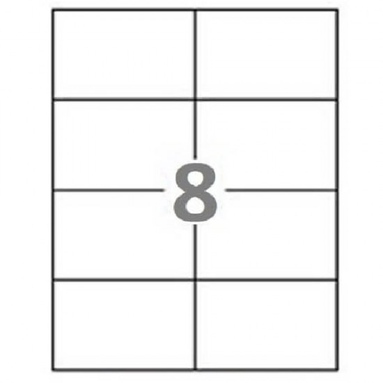 Etichete Autoadezive SOREX Albe in Coala A4, 8/A4, Dimensiune 105X74 mm, Adeziv Permanent