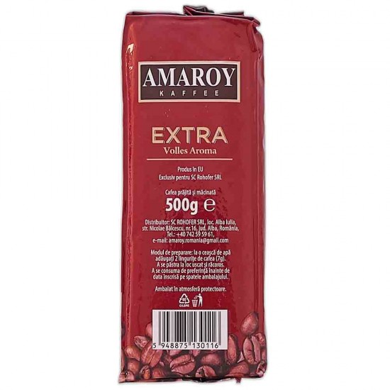 Cafea Macinata Amaroy Extra, 500 g, Cafea Naturala, Cafea Macinata, Cafea Naturala Amaroy, Cafea Macinata Amaroy, Cafea Naturala Amaroy, Cafea Amaroy Macinata, Cafea 500 g, Cafea Macinata pentru Ibric, Cafea Arabica si Robusta