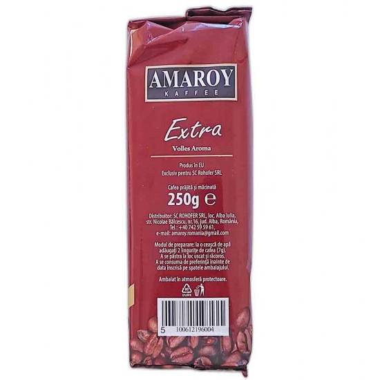 Cafea Macinata Amaroy Extra, 250 g, Cafea Naturala, Cafea Macinata, Cafea Naturala Amaroy, Cafea Macinata Amaroy, Cafea Naturala Amaroy Extra, Cafea Amaroy Macinata, Cafea 250 g, Cafea Macinata pentru Ibric, Cafea Arabica si Robusta