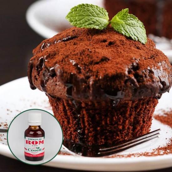 Esenta de Rom Coseli, 25 ml, Esente pentru Prajituri, Esenta de Rom pentru Prajituri, Coseli Esente de Rom, Esenta Rom pentru Deserturi, Esente Sticlute Coseli, Esenta cu Aroma de Rom, Sticluta cu Esenta de Rom