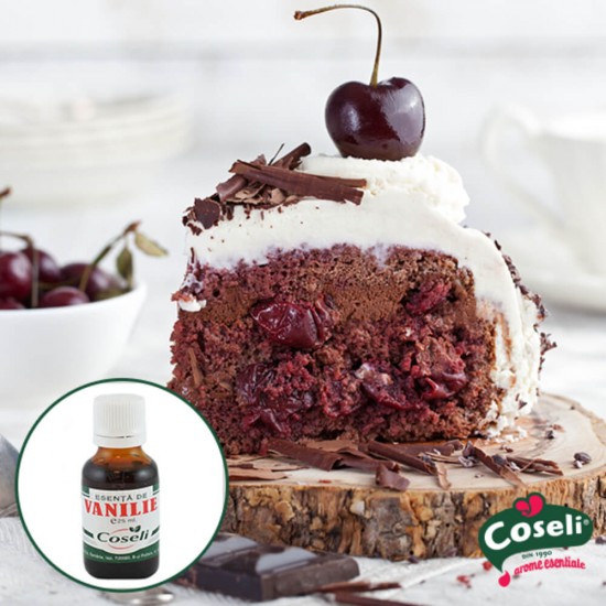 Esenta de Vanilie Coseli, 25 ml, Esente pentru Prajituri, Esenta de Vanilie pentru Prajituri, Coseli Esente de Vanilie, Esenta Vanilie pentru Deserturi, Esente Sticlute Coseli, Esenta cu Aroma de Vanilie, Sticluta cu Esenta de Vanilie