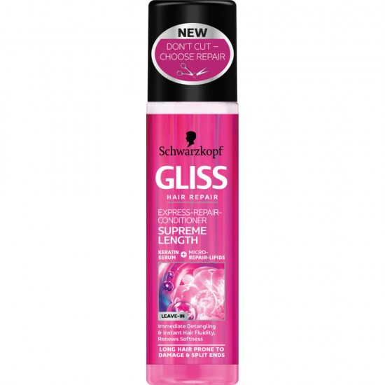 Balsam Spray de Par Schwarzkopf Gliss Supreme Length, 200 ml, Pentru Par Degradat, Balsam Spray, Balsam Spray Schwarzkopf, Balsam de Par Spray, Balsam Spray Par, Balsam Par Spray, Balsam Ingrijire Par