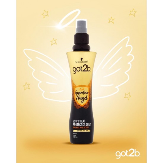 Spray GOT2B Guardian Angel, 200 ml, Protectie Termica 220 Â°C, Spray pentru Par, Spray de Par cu Protectie Termica, Spray de Protectie Termica pentru Par, Spray Termic pentru Par, Spray de Protectie Termica,Spray pentru Protectie Termica