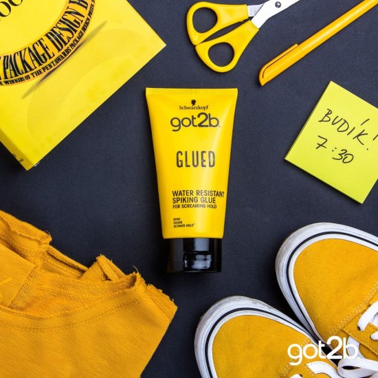 Gel de par GOT2B Glued, 150 ml, Ultimate Hold, Rezistent la Apa, Gel de Par, Gel pentru Par Rezistent, Gel de Par Rezistent la Apa, Gel de Par pentru Barbati, Gel de Fixare a Parului, Gel de Par Fixator