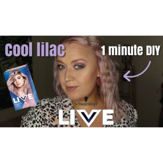 Vopsea Par Permanenta 104 LIVE, Blond Cool Lilac, 142.5 ml, Lightener &amp; Twist, Crema Coloranta de Par, Vopsea de Par cu Decolorant, Vopsea de Par 2 in 1 Decolorare si Culoare Pastel, Vopsea de Par Permanenta Mov Liliac