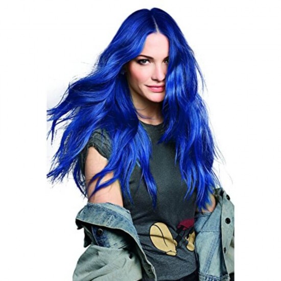 Vopsea Par Semipermanenta LIVE Ultra Brights or Pastel, 095 Electric Blue, 80 ml, Vopsea de Par 2 in 1 Culori Intense sau Pastel, Vopsea de Par Semipermanenta Albastra, Vopsele de Par Albastre