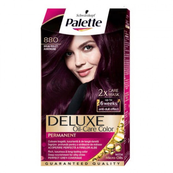 Vopsea de Par Permanenta PALETTE Deluxe 880, Brun Violet, 135 ml, Vopsea de Par, Vopsea de Par Permanenta, Vopsea de Par PALETTE, Vopsea de Par PALETTE Deluxe, Vopsea Permanenta Deluxe