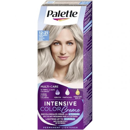 Decolorant Palette Intensive Color Creme Blond Argintiu Cenușiu, 12-21, 110 Ml