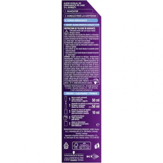 Decolorant Palette Intensive Color Creme Blond Argintiu Cenușiu, 12-21, 110 Ml