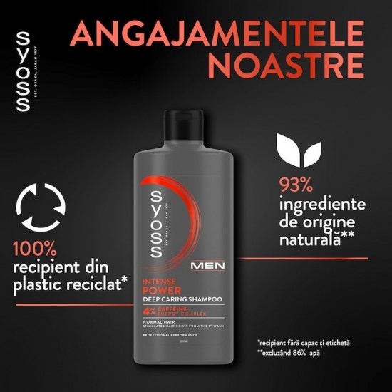 Sampon Syoss Intense Power Men pentru par normal, 440 ml