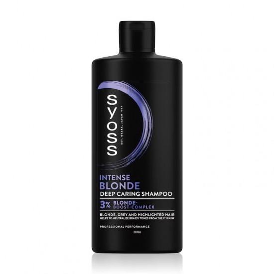 Sampon Syoss Intense Blonde and Silver pentru par Blond, Argintiu sau cu Suvite, 440 ml
