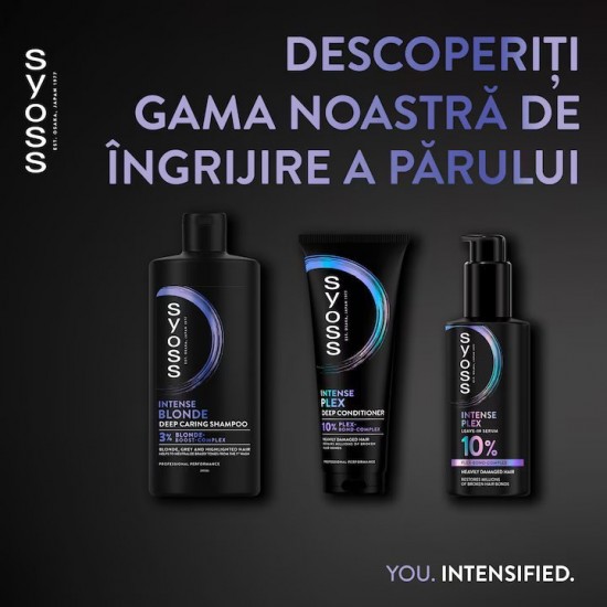 Sampon Syoss Intense Blonde and Silver pentru par Blond, Argintiu sau cu Suvite, 440 ml