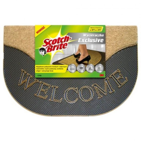Covoras Exclusiv Welcome SCOTCH BRITE, 65x45 cm, Covorase Intrare, Covoras Usa, Covorase Intrare din Cauciuc Sintetic, Pres Usa, Presuri Intrare, Covorase Intrare si Presuri, Covorase Intrare din Cauciuc, Covorase Intrare din Cauciuc si Fifre Textile