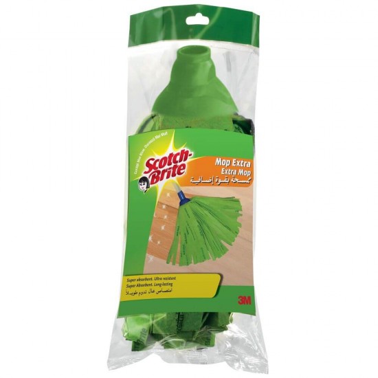 Rezerva Mop SCOTCH-BRITE, 12x9x28.5 cm, Culoare Verde, Rezerve Mop Scotch-Brite, Rezerve Clasice pentru Mop, Rezerva pentru Mop Standard, Accesorii Curatenie, Accesorii Menaj