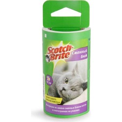 Rezerva Roller Scame Scotch Brite, 10x10 cm, 9.1 m, 56 de Folii Pretaiate, Rezerva Roller Scame, Rezerva Roller pentru Scame, Rezerva Roller Scame Scotch-Bride, Rezerva Rola Adeziva Scame, Rezerva Rola Adeziva Par Animale