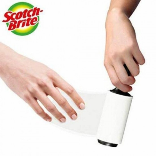 Roller Scame Mixt SCOTCH BRITE, 24x5 cm, 30 de Folii, Promo +50%, Rola Adeziva Scame, Role Adezive pentru Par, Rola Adeziva Scame Rollere Indepartare Par si Scame, Rollere Curatare Haine, Produse Intretinere Textile