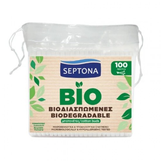 Betisoare Urechi Septona, Bumbac Natural, 100 Buc/Set, Culoare Alba, Betisoare pentru Urechi, Betisoare Igiena Urechi, Betisoare din Bumbac pentru Urechi, Betisoare Igienice