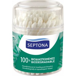 Betisoare Urechi Septona Biodegradabile, Ambalat la Cutie, 100 Buc/Set, Bumbac Natural, Culoare Alba, Betisoare pentru Urechi, Betisoare Igiena Urechi, Betisoare din Bumbac pentru Urechi, Betisoare Igienice