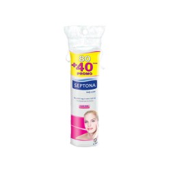 Dischete Ovale Demachiante SEPTONA, Bumbac Natural, 120 Buc/Set, Pachet Promo 80+40 Gratis, Dischete Demachiante Septona, Discheta Demachianta Septona, Dischete Demachiante Bumbac Natural, Discuri Demachiante Bumbac
