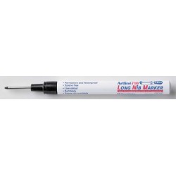 Marker Artline 710, Pentru Locuri Greu Accesibile, Corp Metalic, Varf Lung, 1,0mm - Negru
