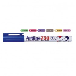 Marker Artline 750, Pentru Textile, Corp Metalic, Varf Rotund 0.7mm - Albastru