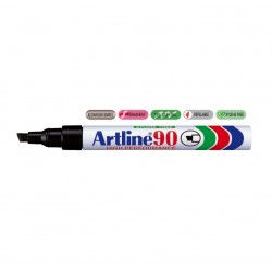 Permanent Marker Artline 90, Corp Metalic, Varf Tesit 2.0-5.0mm - Negru