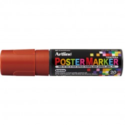 Marker Pentru Poster Artline, Corp Plastic, Varf Tesit 20mm - Maro